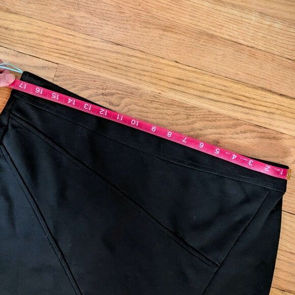 Vera Wang Faux Wrap Black Asymmetrical Skirt - Picture 2 of 4